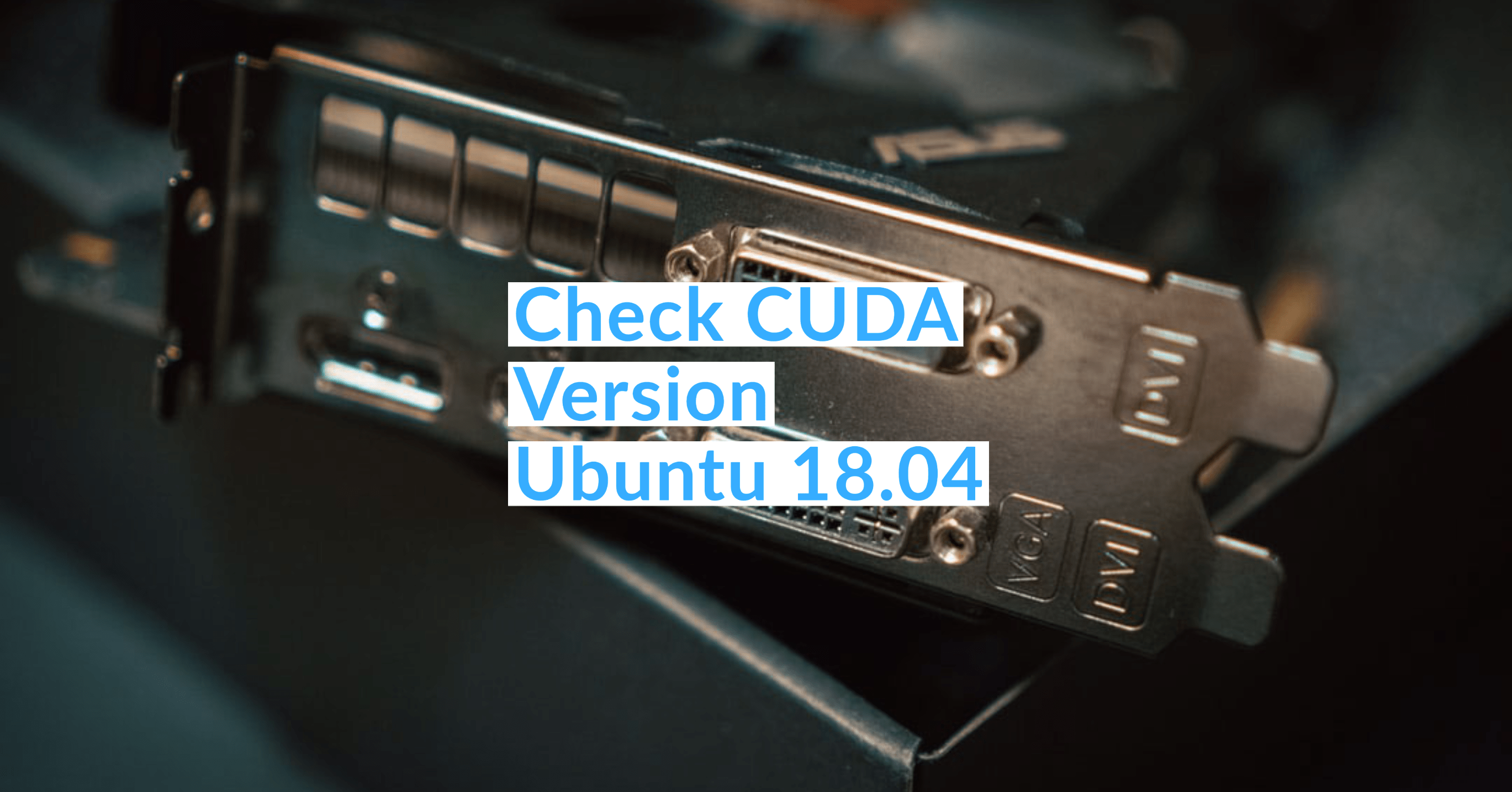 how to check nvidia version ubuntu